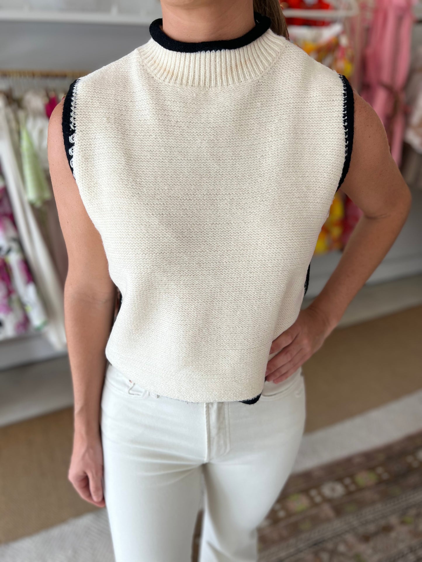 ECRU SWEATER TANK