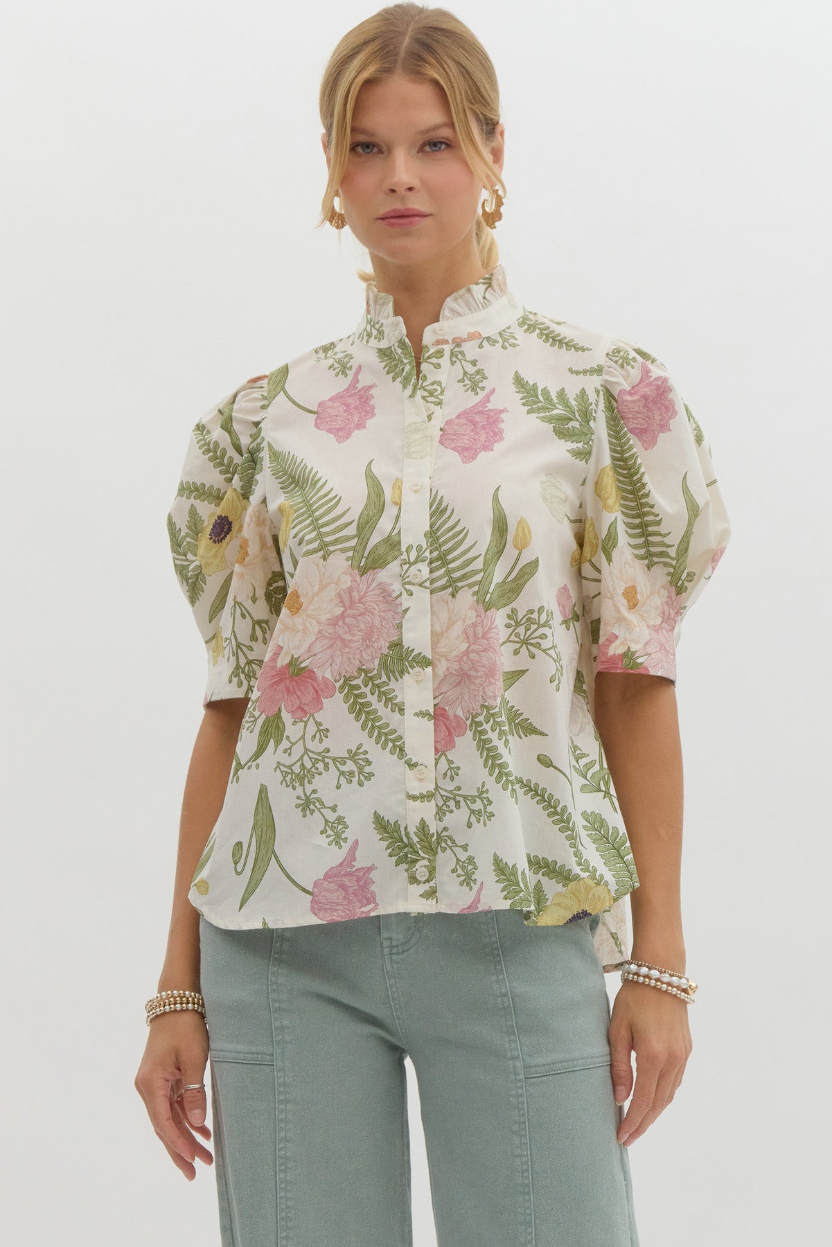 GARDEN BUTTON DOWN TOP