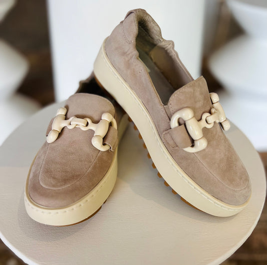 ANDRES TAUPE SUEDE SHOE