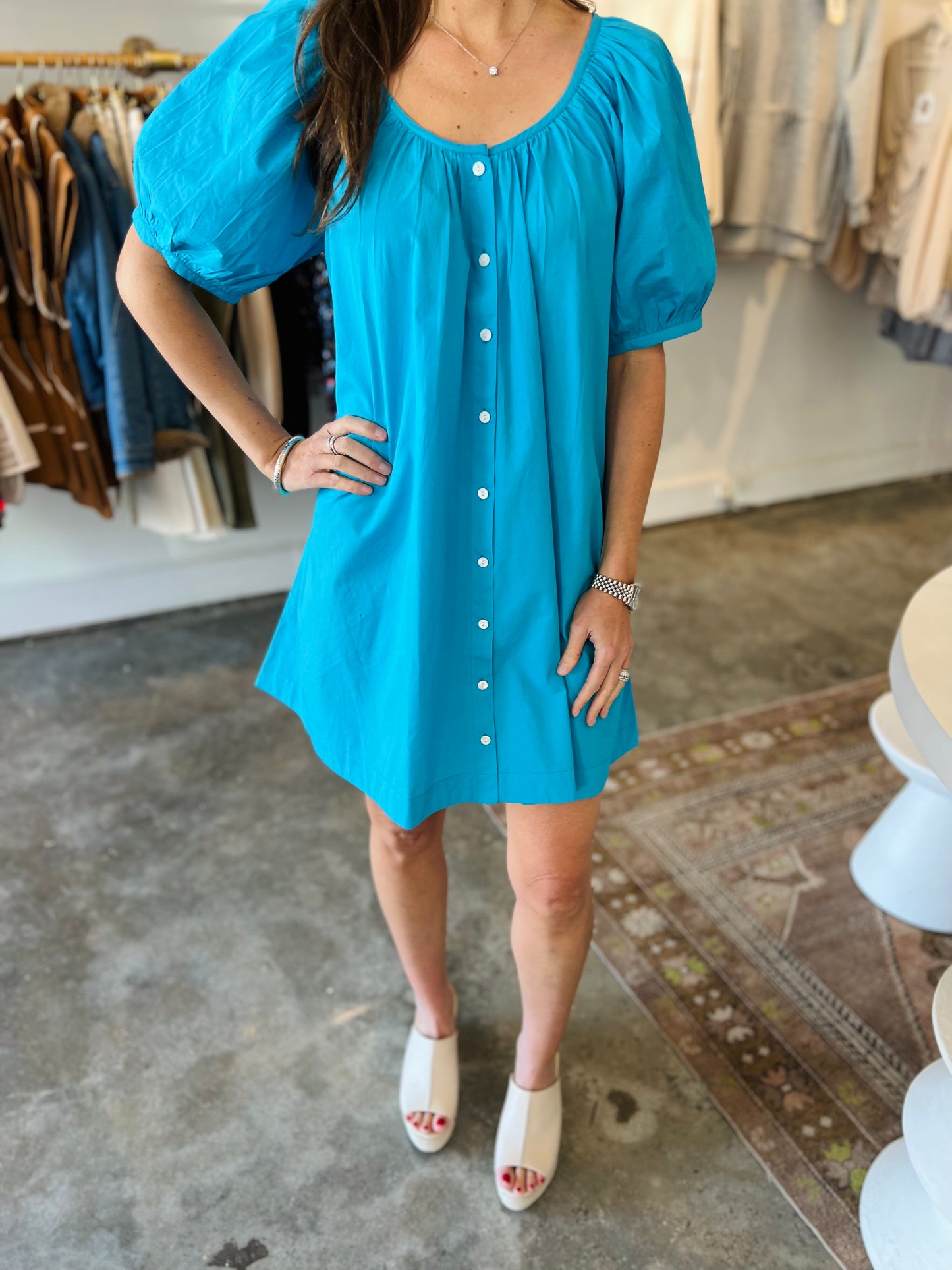 DAY DRESS TURQUOISE