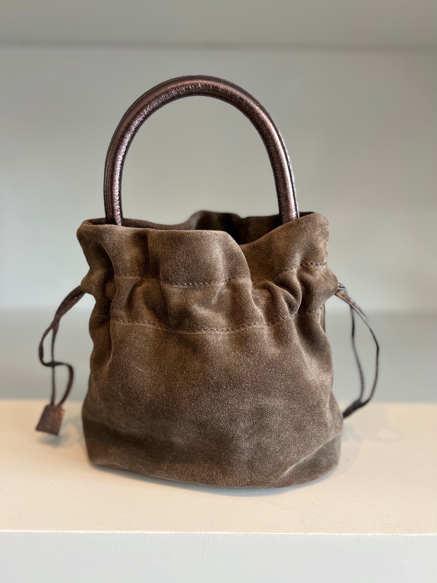 Taupe AC Suede Tote