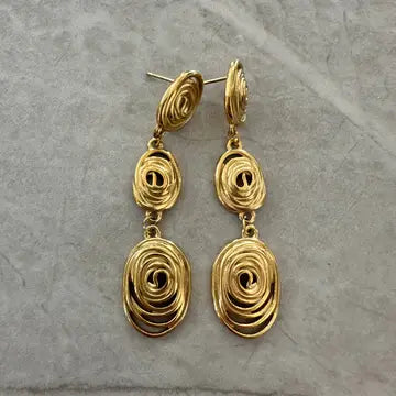 SPIRAL DROP EARRINGS