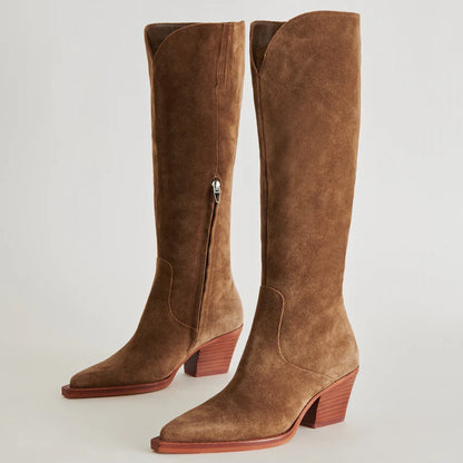 RAJ BROWN SUEDE BOOTS