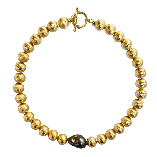 Adele Gold Pearl Necklace